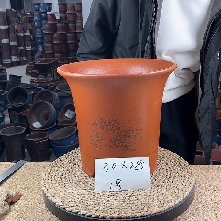 红陶紫砂花盆紫砂