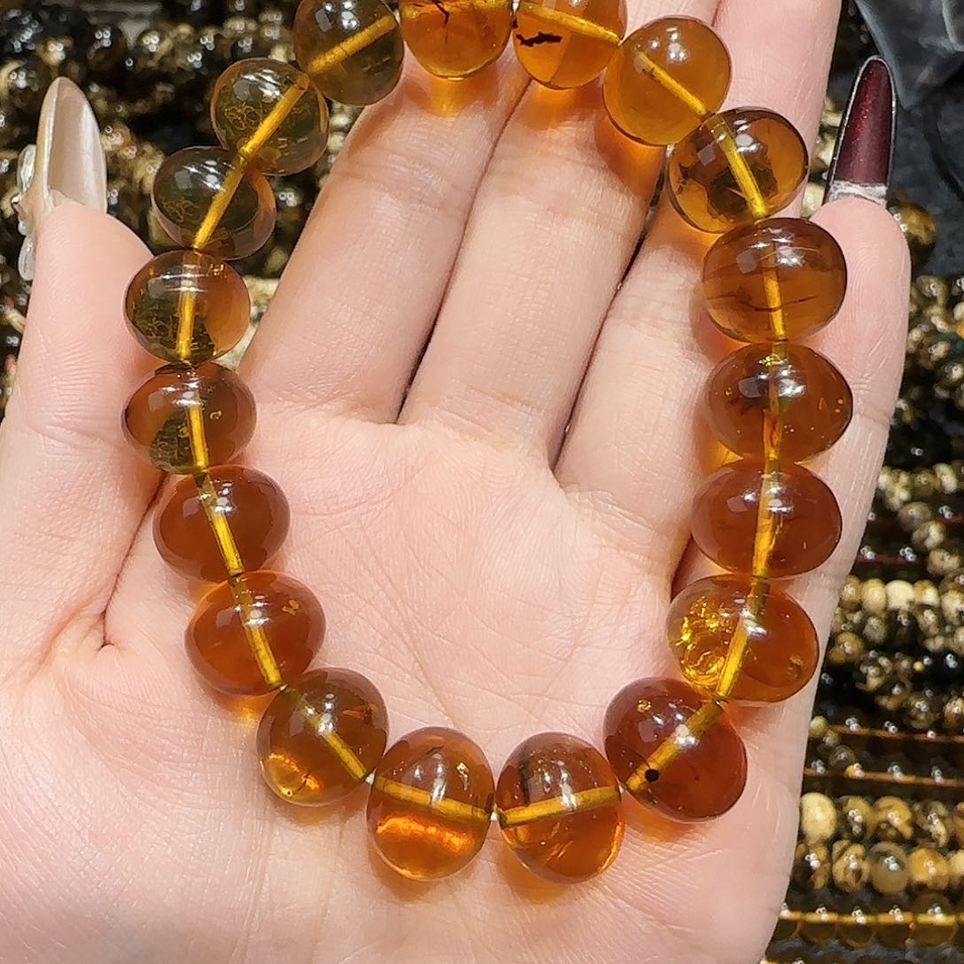 琥珀耳饰未镶嵌@***7抚顺琥珀