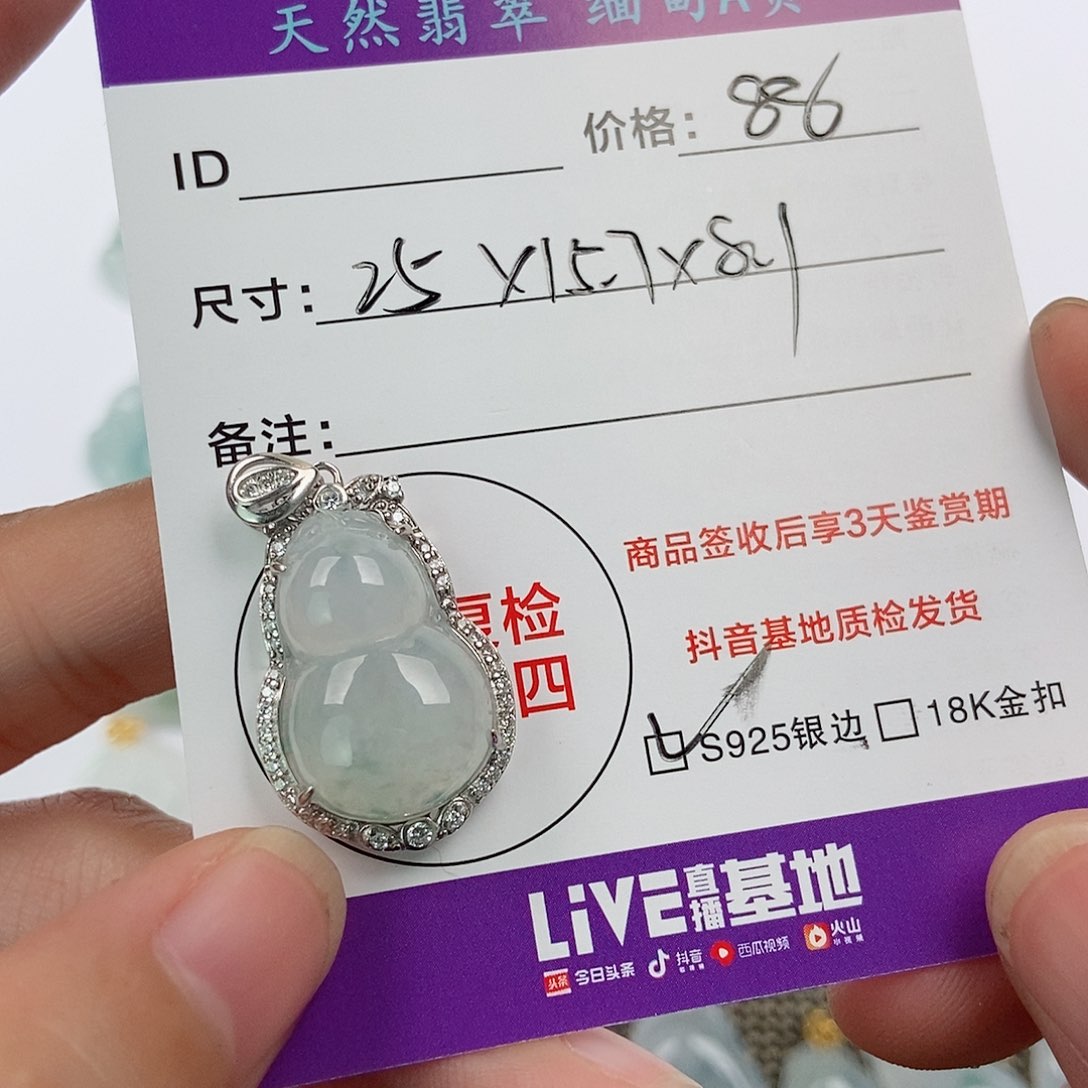 翡翠银S925镶嵌颈饰翡翠