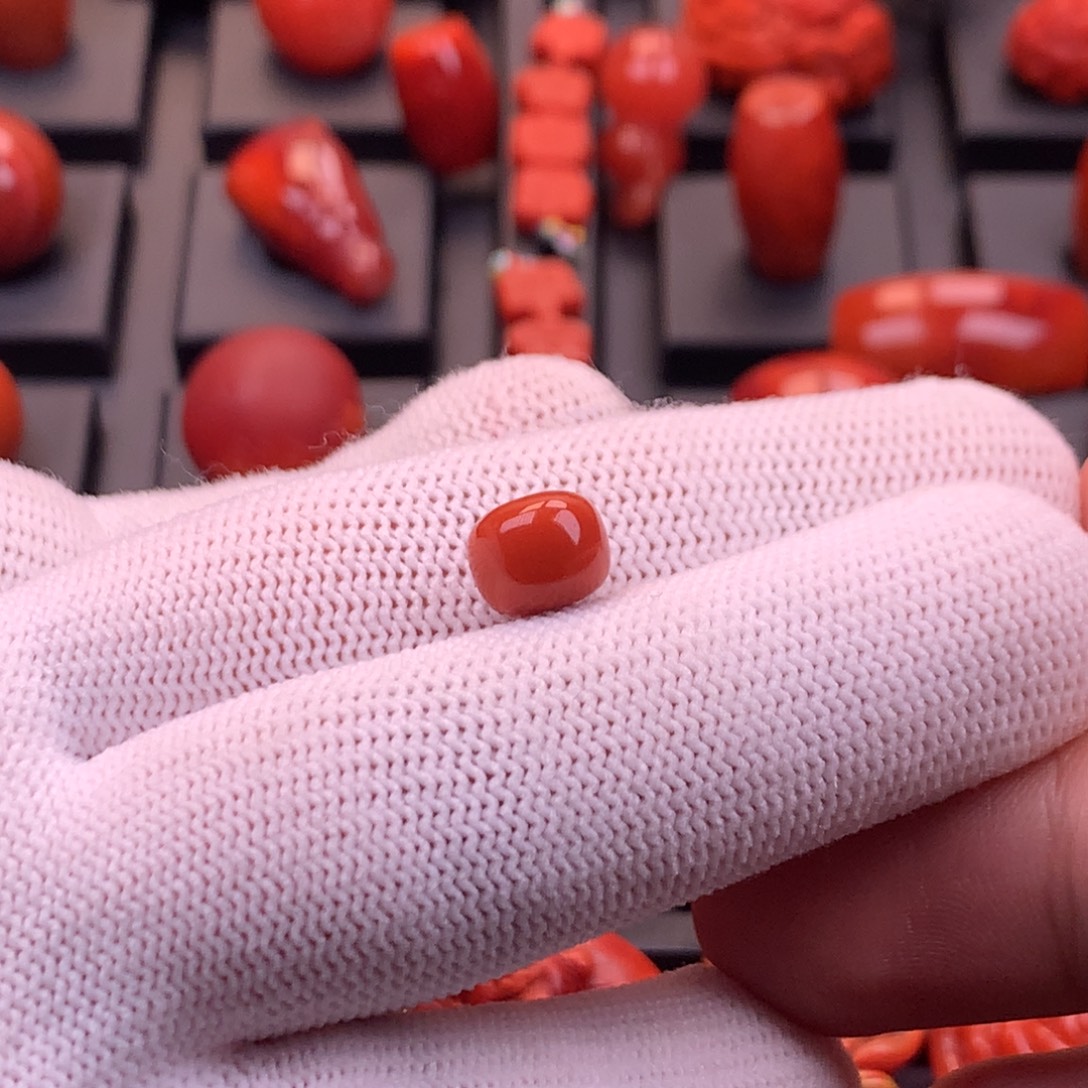 南红玛瑙未镶嵌川料原矿满色满肉老型单珠9mm+