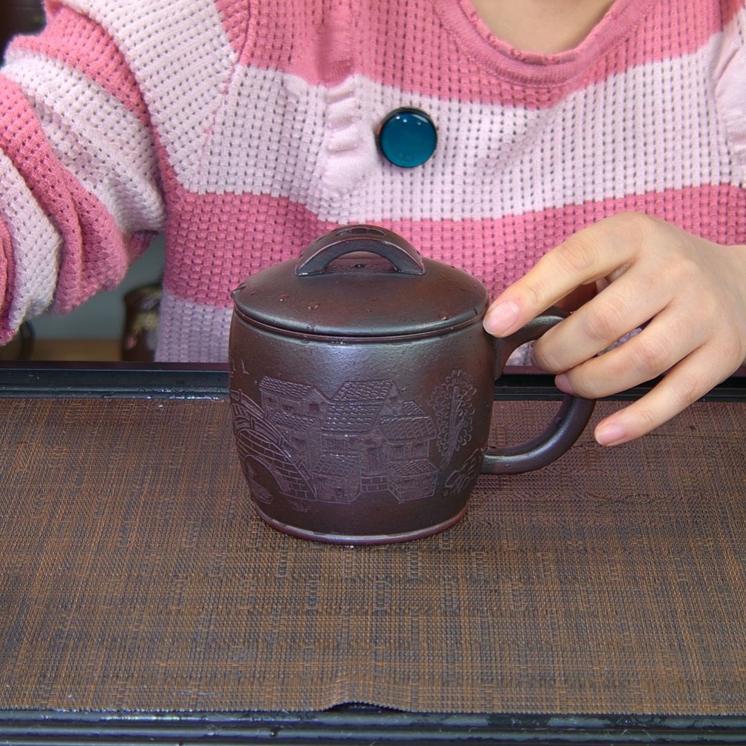 茶杯紫砂高货放漏