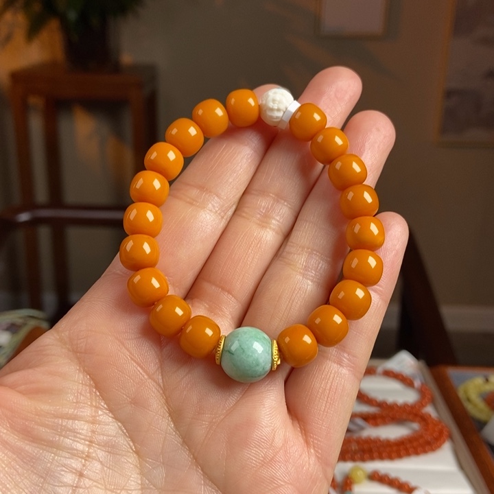 琥珀手链未镶嵌蜜蜡手串9+