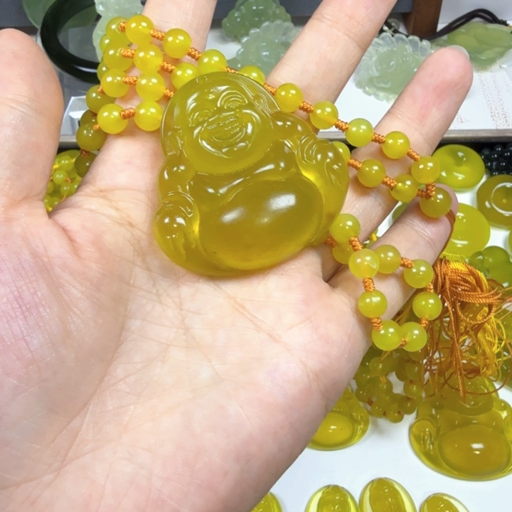 休***乐蛇纹石玉未镶嵌颈饰