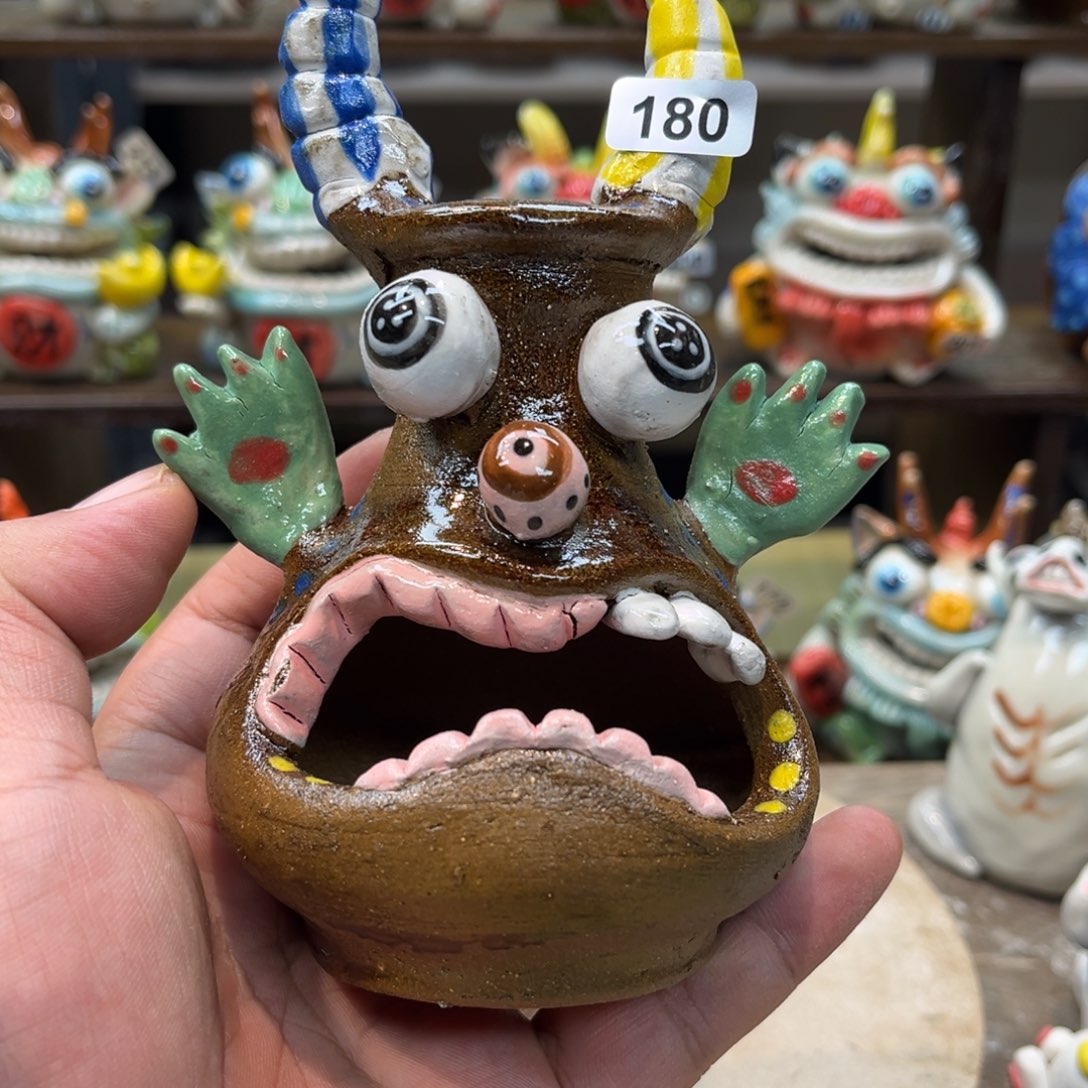 摆件纯手工抽象陶瓷摆件180