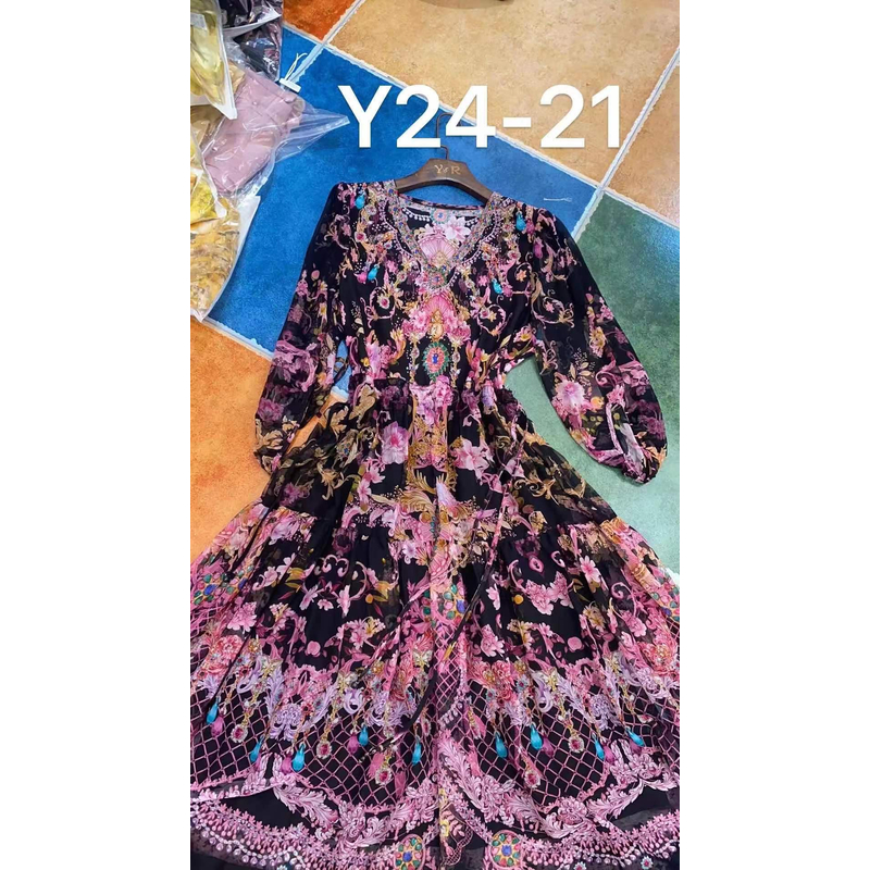 【2024-林姐真丝】重磅100桑蚕丝连衣裙Y24-21