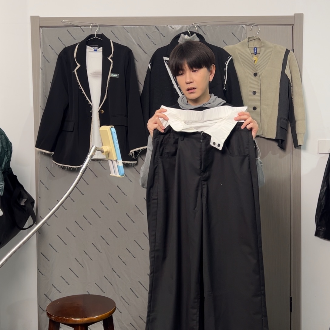 潮流时尚假两件西裤xl