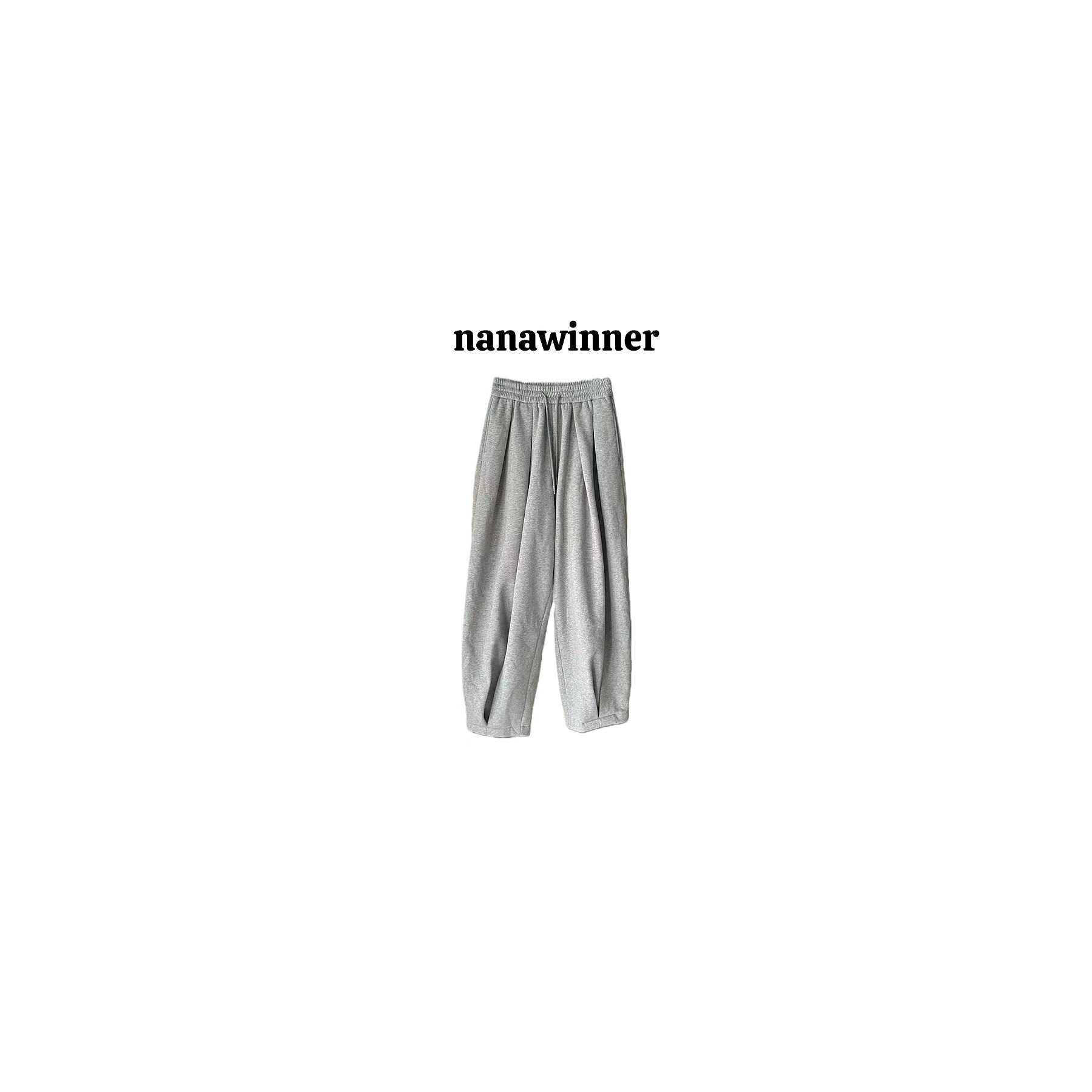 nanawinner-【山本灯笼卫裤】运动抽绳卫裤阔腿加绒休闲裤女