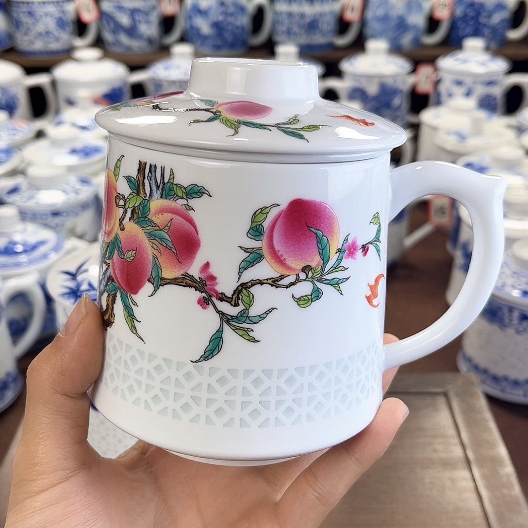 安*景德镇陶瓷马克杯带盖