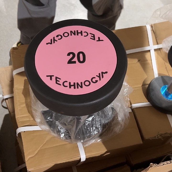 全新纯钢泰诺哑铃20公斤一对粉色