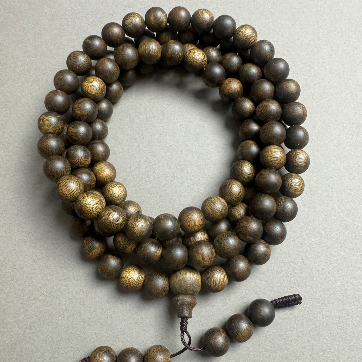 沉香绿奇楠卡9多圈圆珠高货41克➕