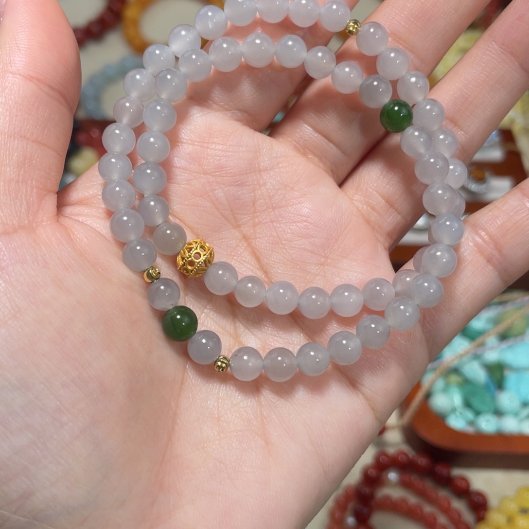 和田玉手串未镶嵌