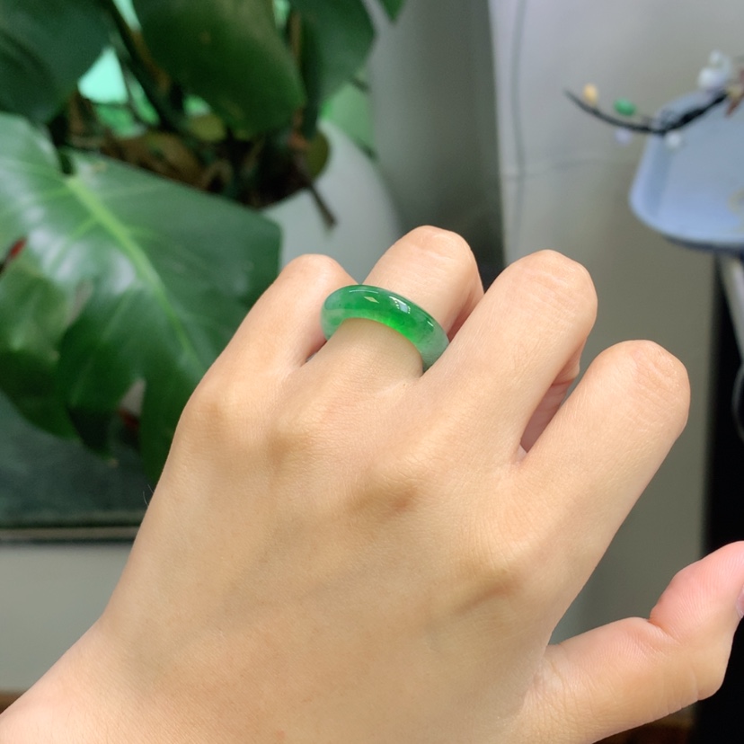 【闪购商品】翡翠戒指未镶嵌9.10号冰辣色（新品）