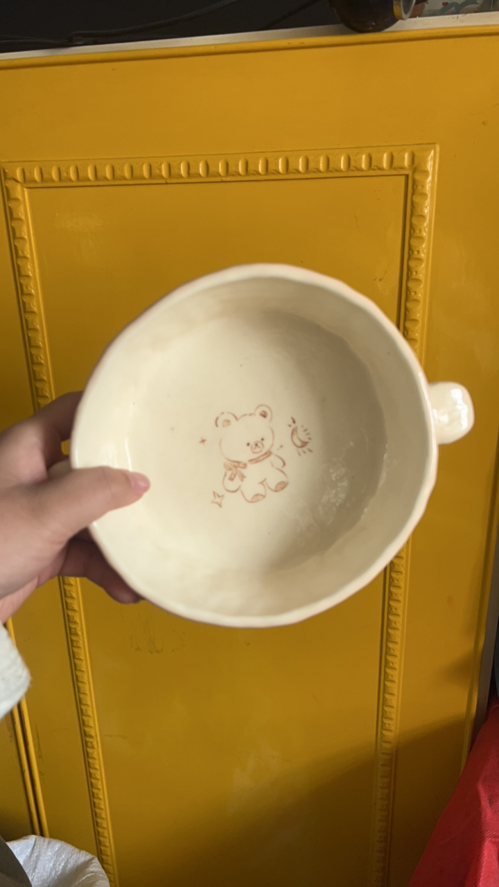 双耳小熊大盘可爱卡通