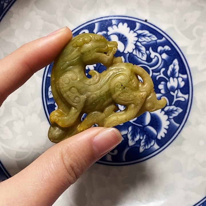 瓷片瓷片瓷器摆件1个