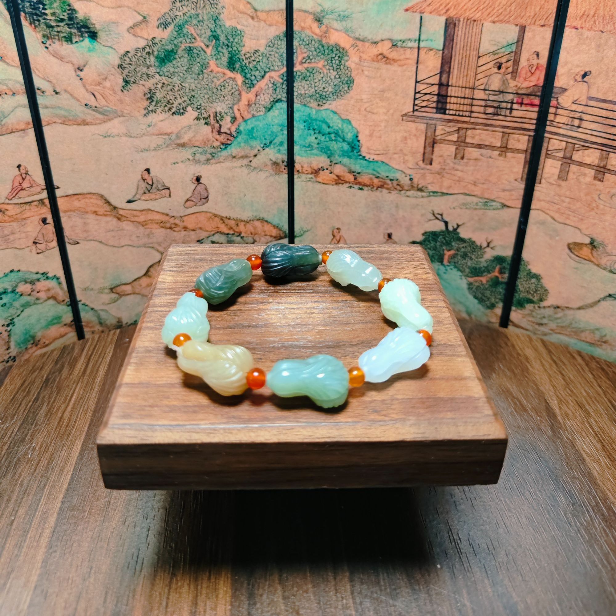 R和田玉多宝百财手串0304