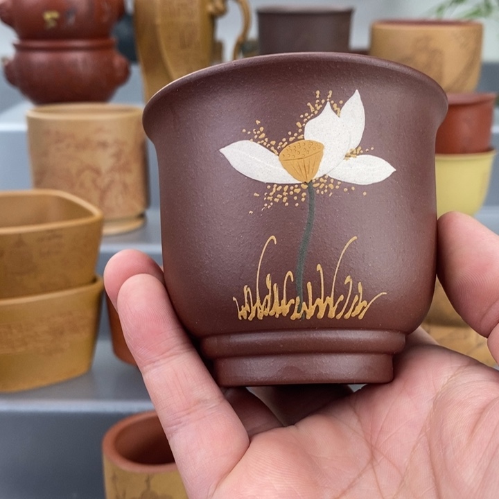 紫砂茶杯宜兴紫砂主人杯