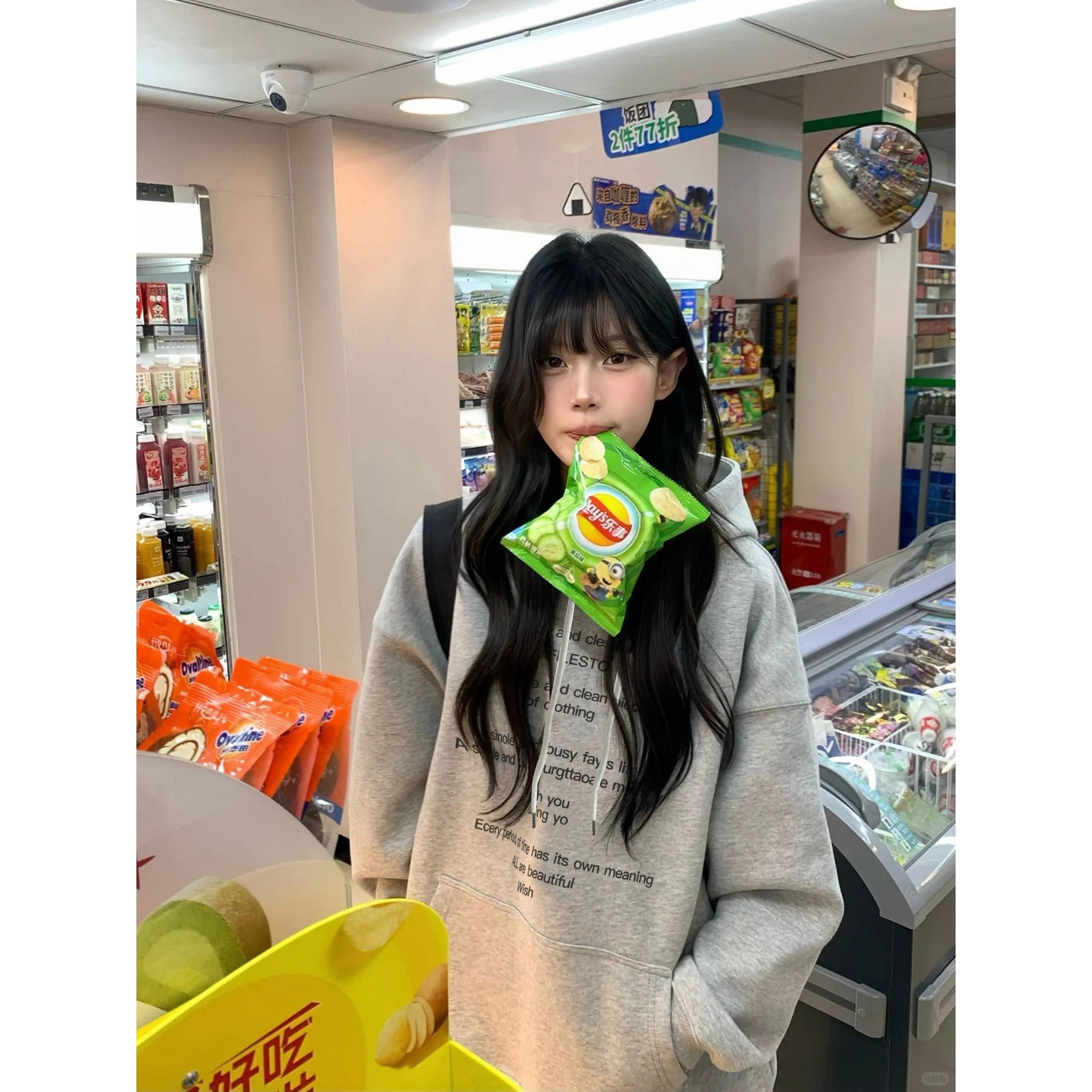 新款潮牌女装美式休闲风加厚保暖连帽卫衣时尚潮流休闲服男女