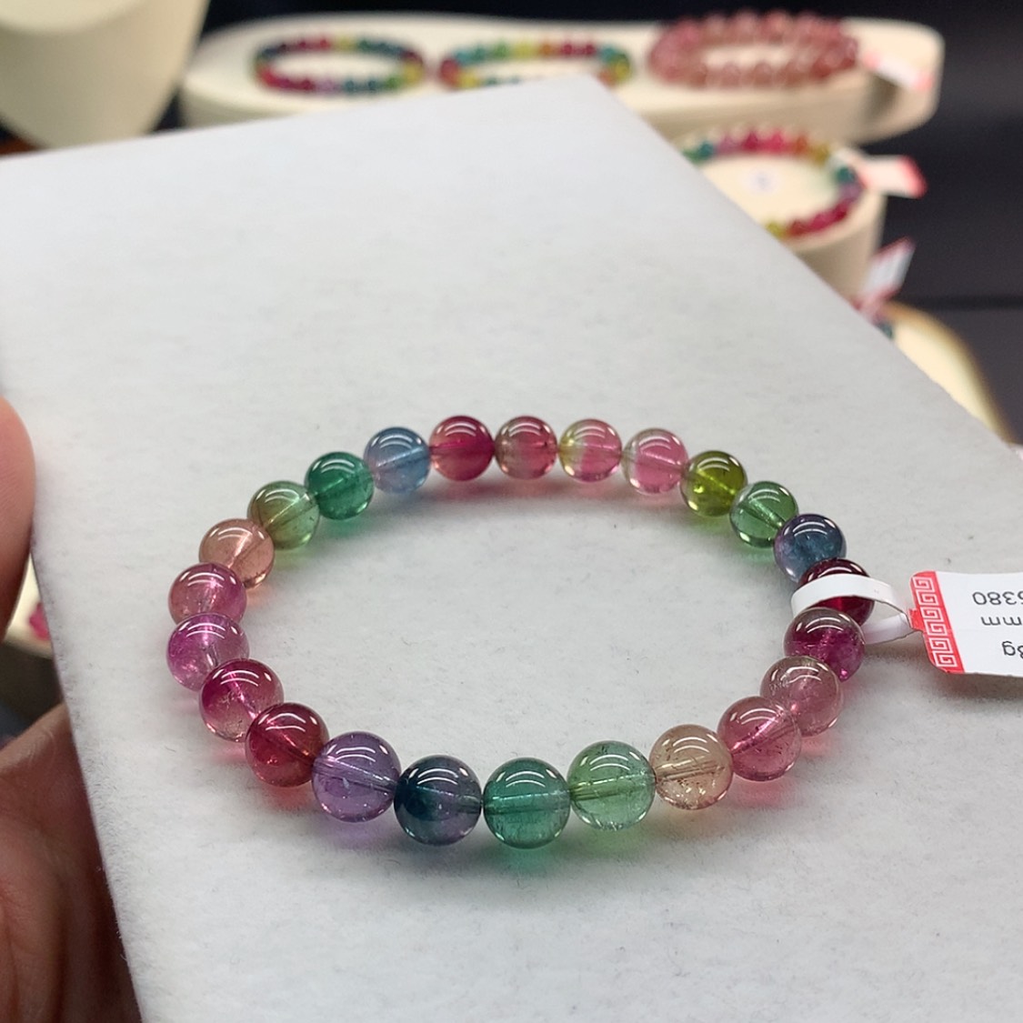 【闪购商品】手链未镶嵌碧玺艳丽西瓜单圈7.8