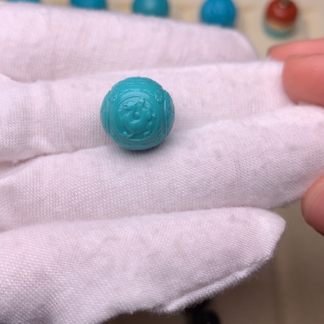 绿松石未镶嵌绿松石四神兽13.2