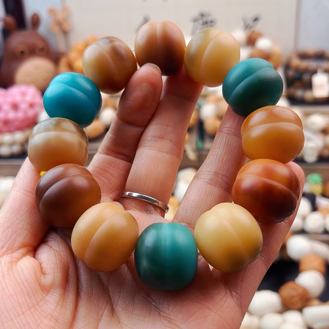 菩提根/象牙果手串菩提汉堡瑕七折不退不换