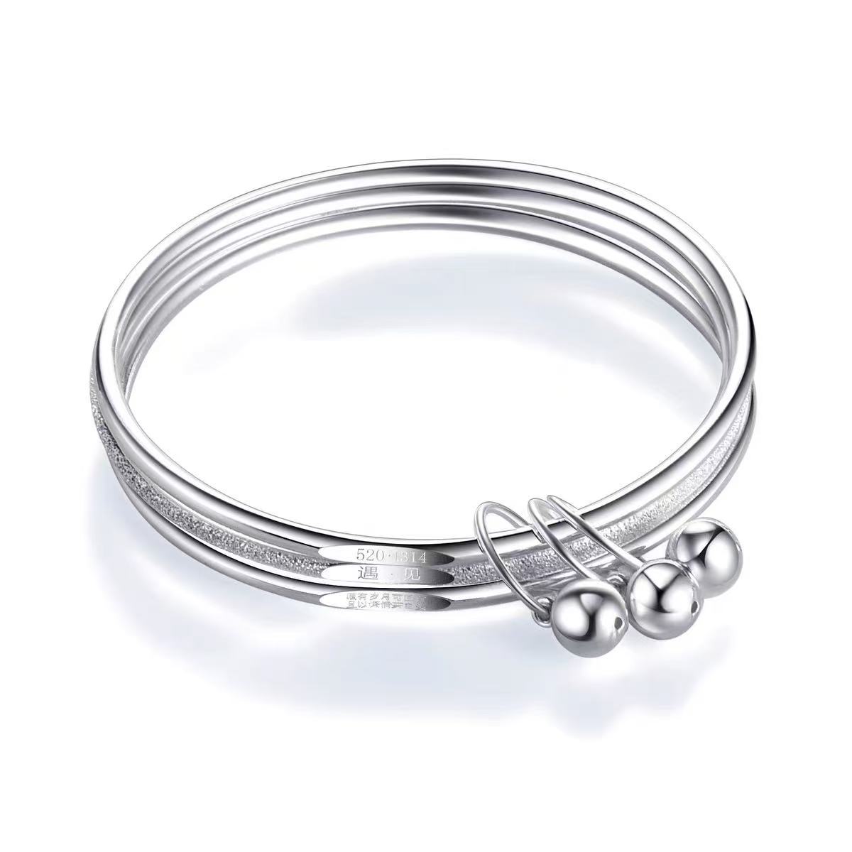 800银手镯 Y0008三生三世实心手镯