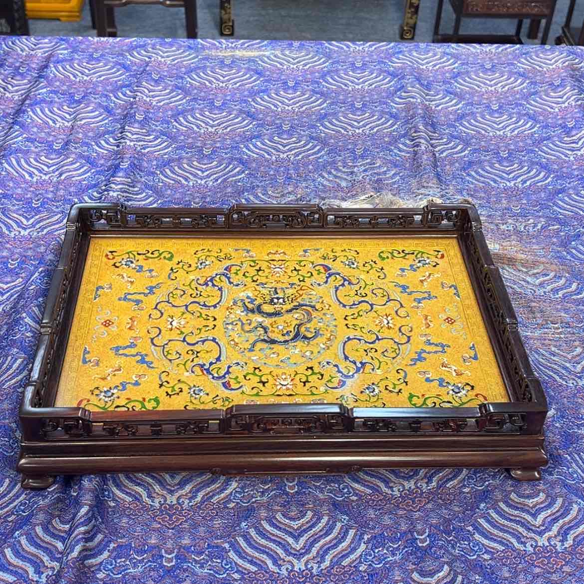 【闪购商品】红酸枝木类成套家具茶盘