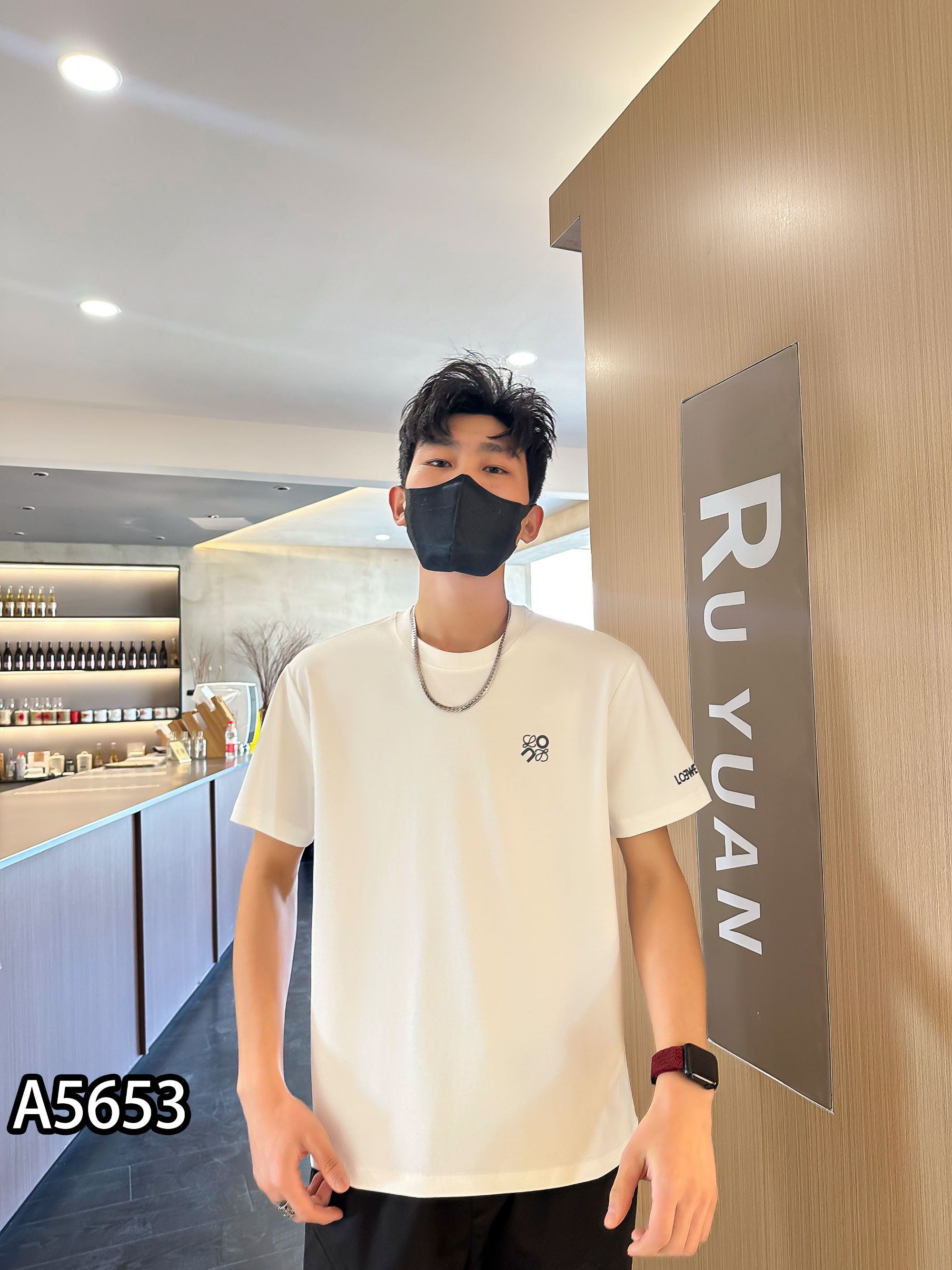 2025夏季男士休闲时尚百搭宽松男装半袖潮流5653