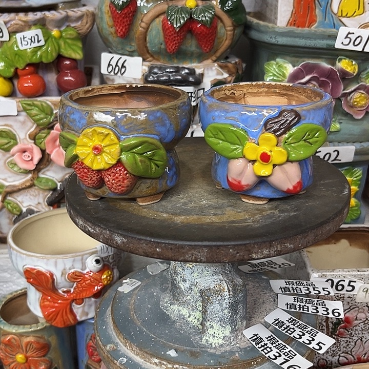 粗陶材质多肉花盆