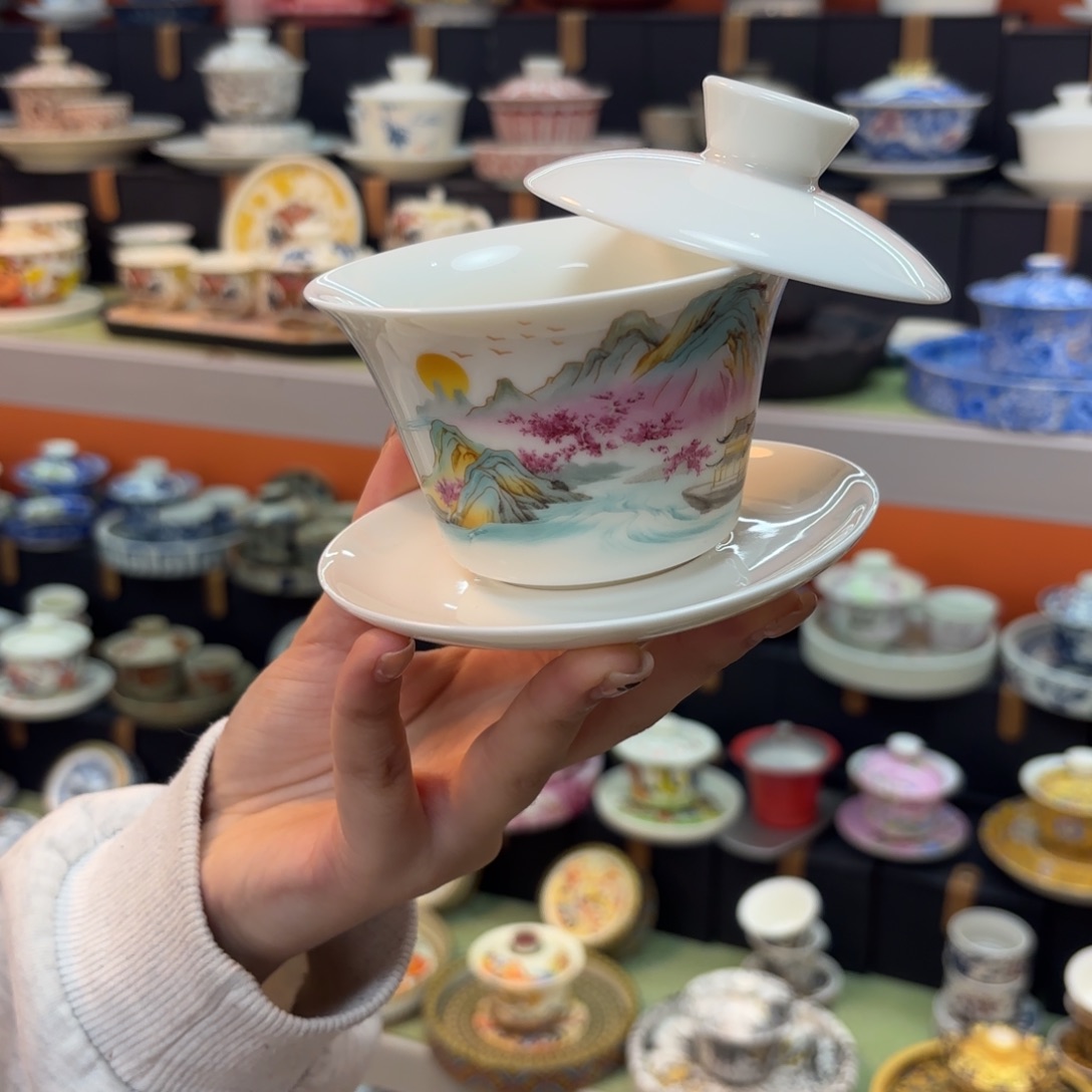 盖碗和杯子盖一起加热