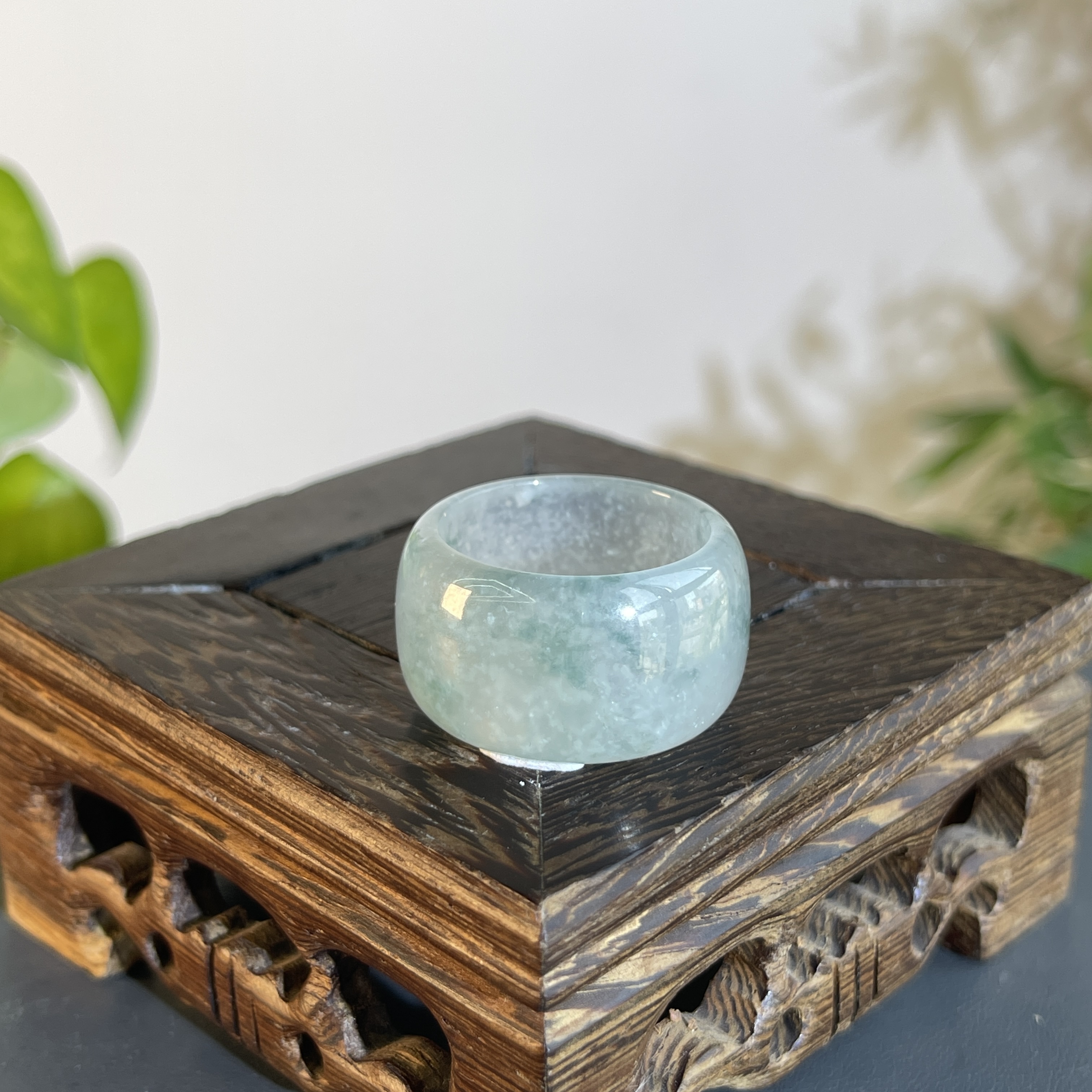 JXW18-215 天然缅甸翡翠A货 翡翠戒圈29#