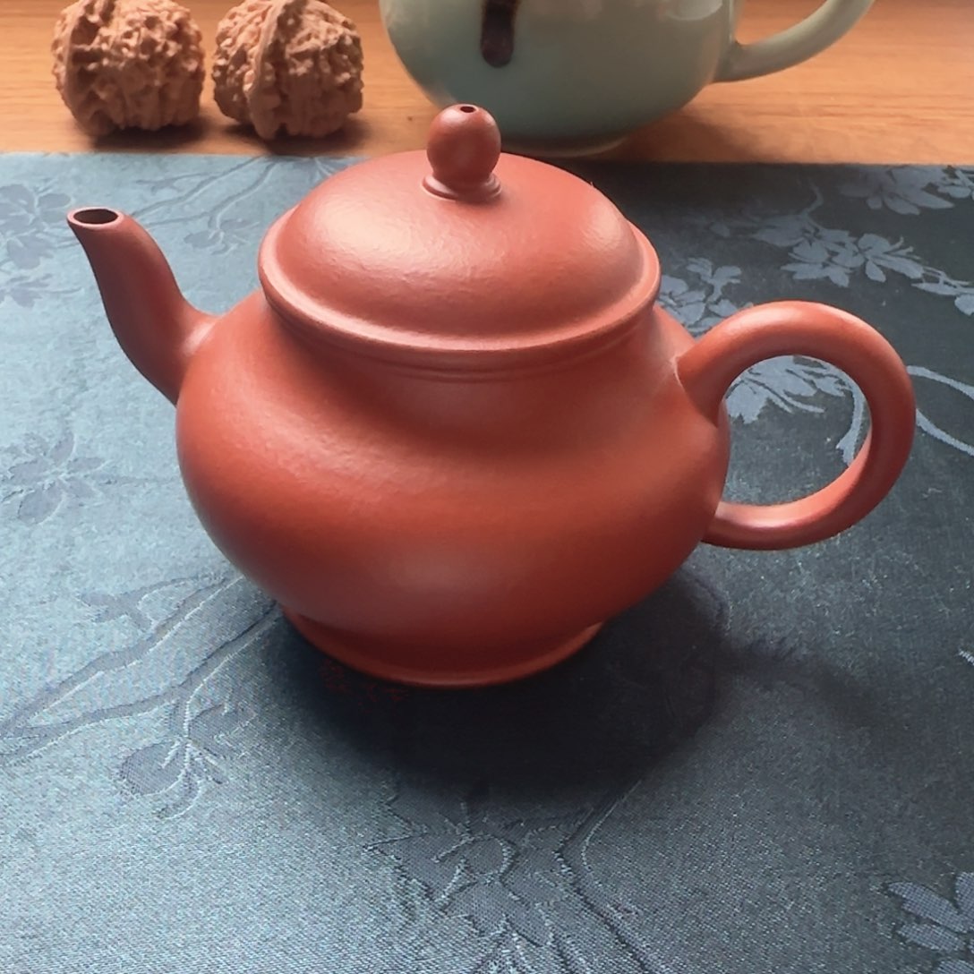 紫砂茶壶观复朱泥小品壶挺秀