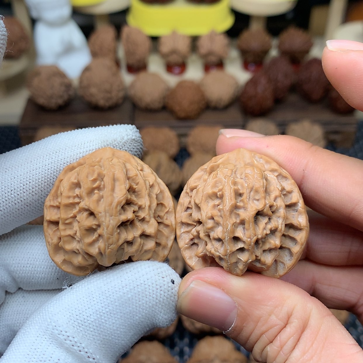 【闪购商品】文玩核桃把件全品福利山地苹果圆35