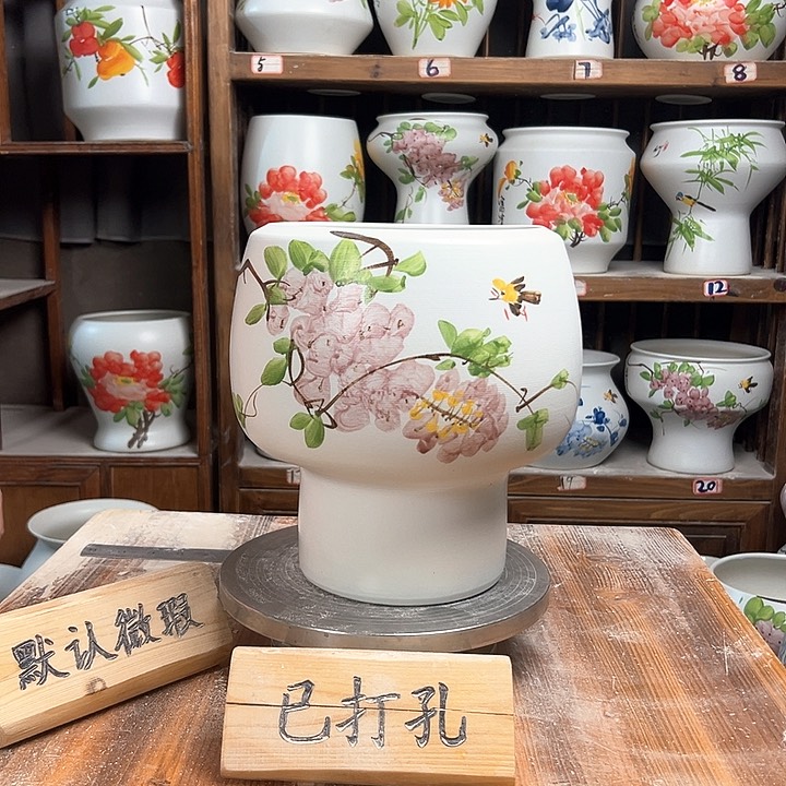摆件灯笼紫藤新款新款陶瓷