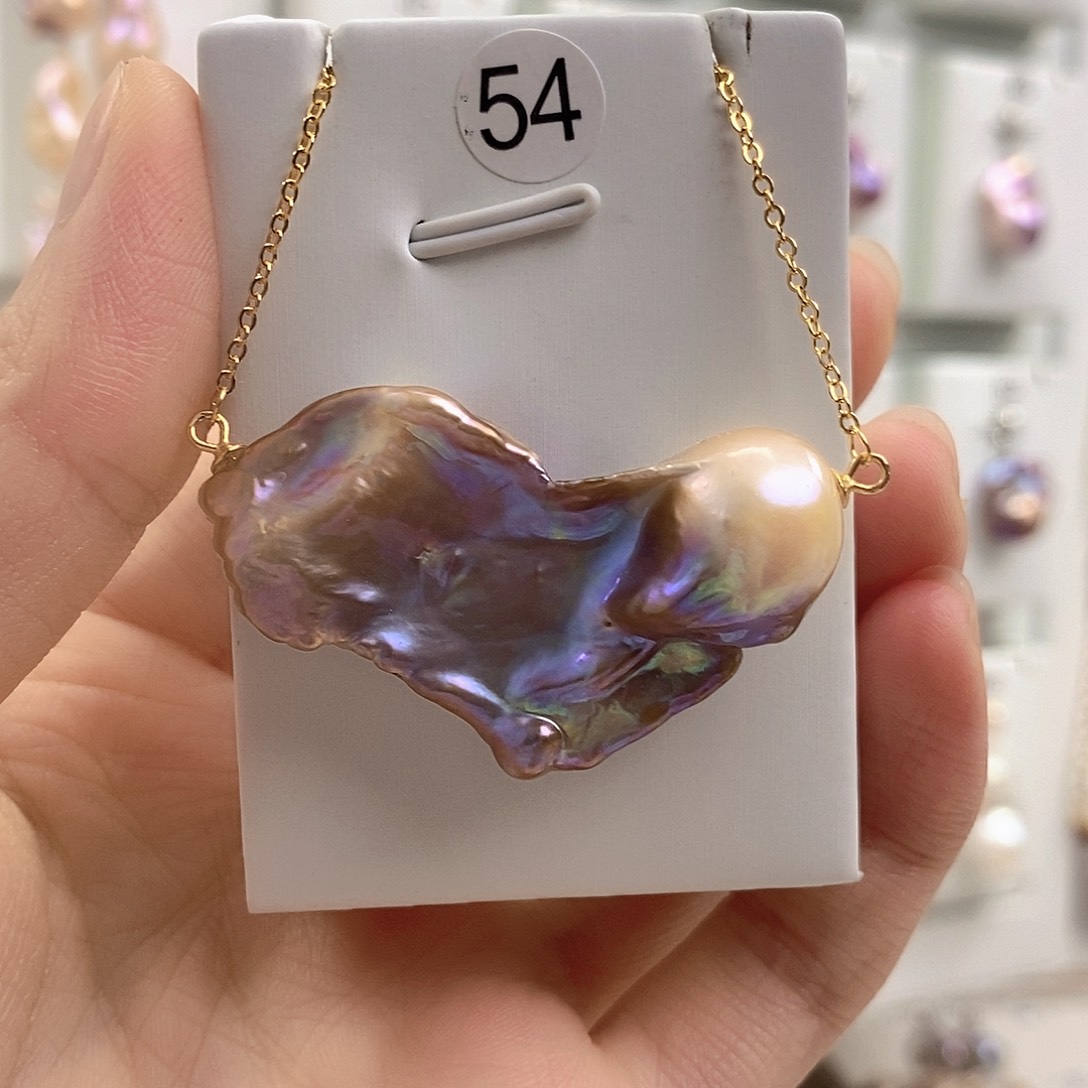 淡水珍珠银S925镶嵌颈饰丽