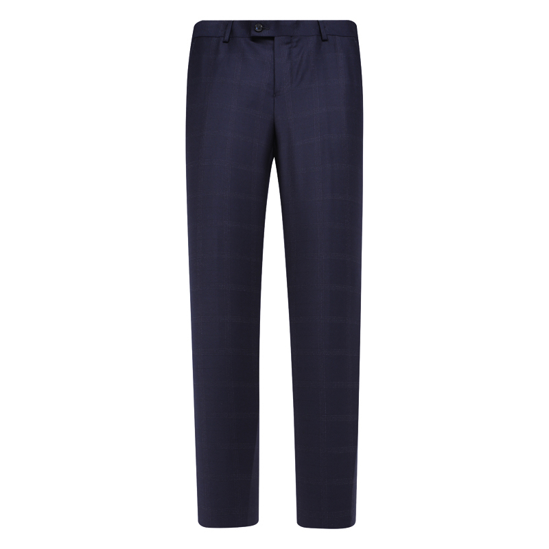 Y1474路春秋男式西裤 中腰修身商务休闲长裤 深蓝色