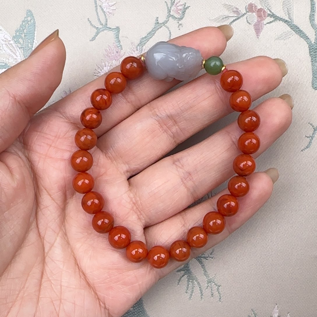 南红玛瑙手链未镶嵌漫****烁