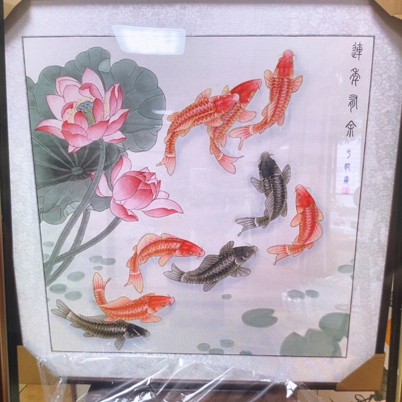 【闪购商品】国画圣**段手绘国画工笔带框
