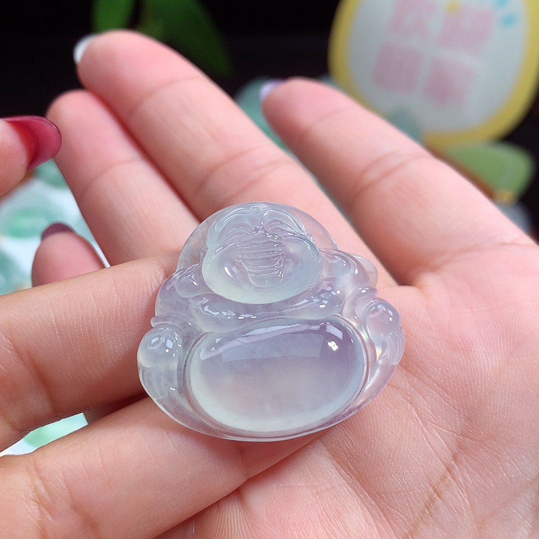 翡翠未镶嵌颈饰佛公