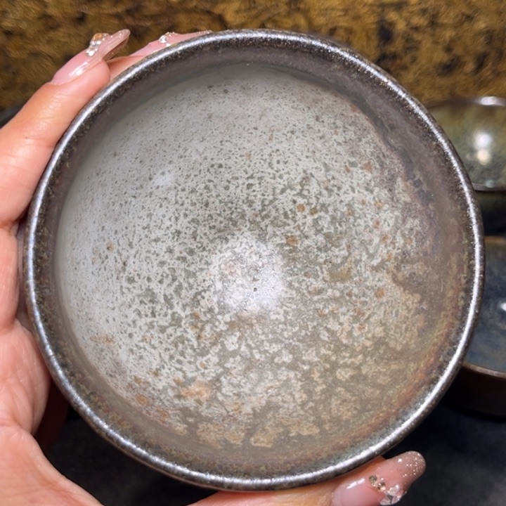 茶盏人**途落灰烧特色窑变茶盏