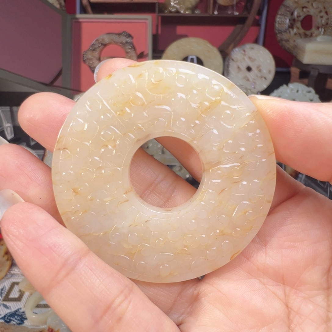 和田玉未镶嵌挂件老*