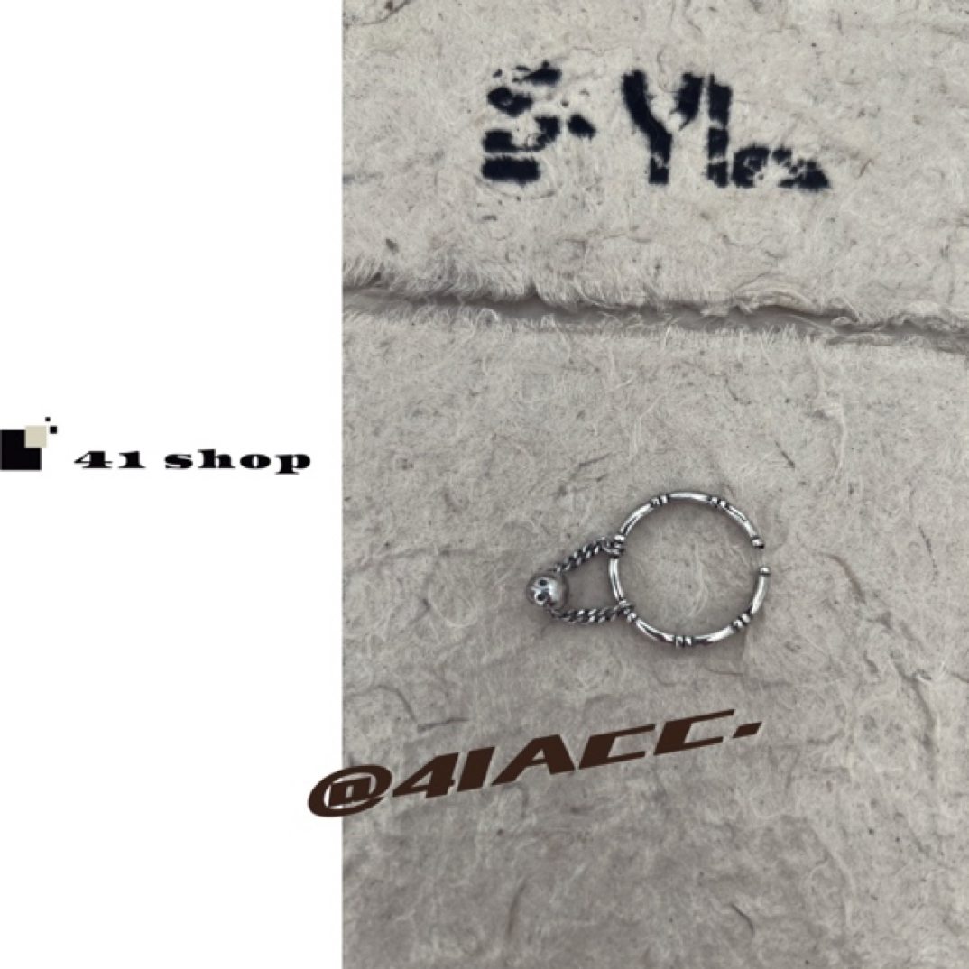 纯铜戒指 A609 藕节笑脸珠珠链条款可调节戒指