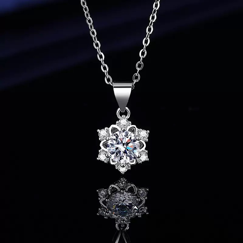 钛钢项链 【梦幻雪花】项链女款太阳花轻奢高级感锁骨链F2904