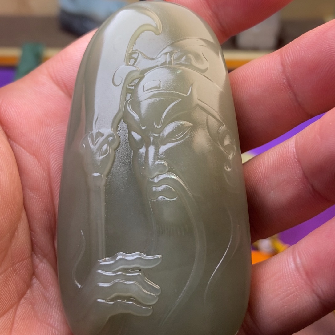 和田玉（糖玉）朱节未镶嵌