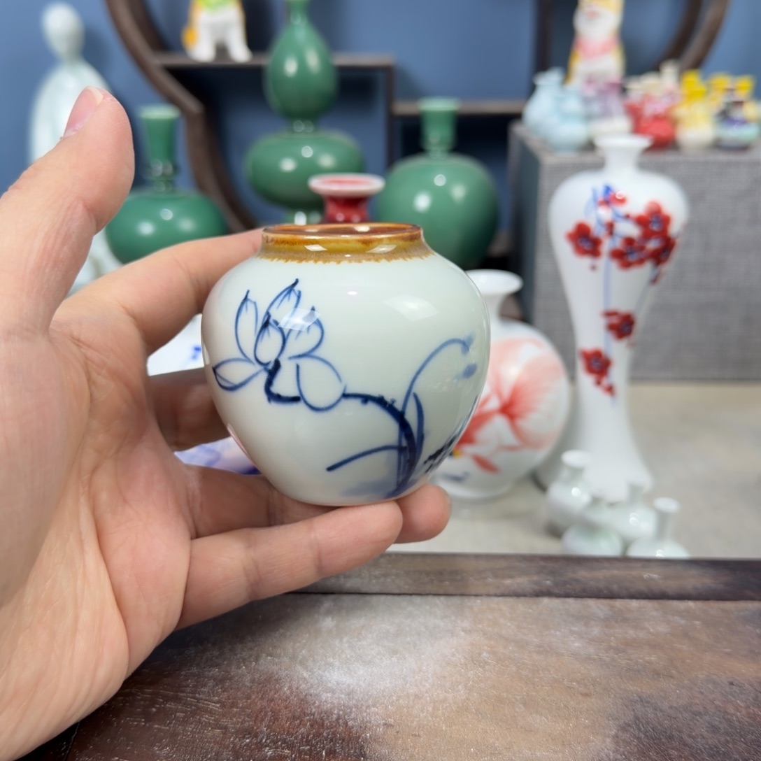 陶瓷手工小花器摆件