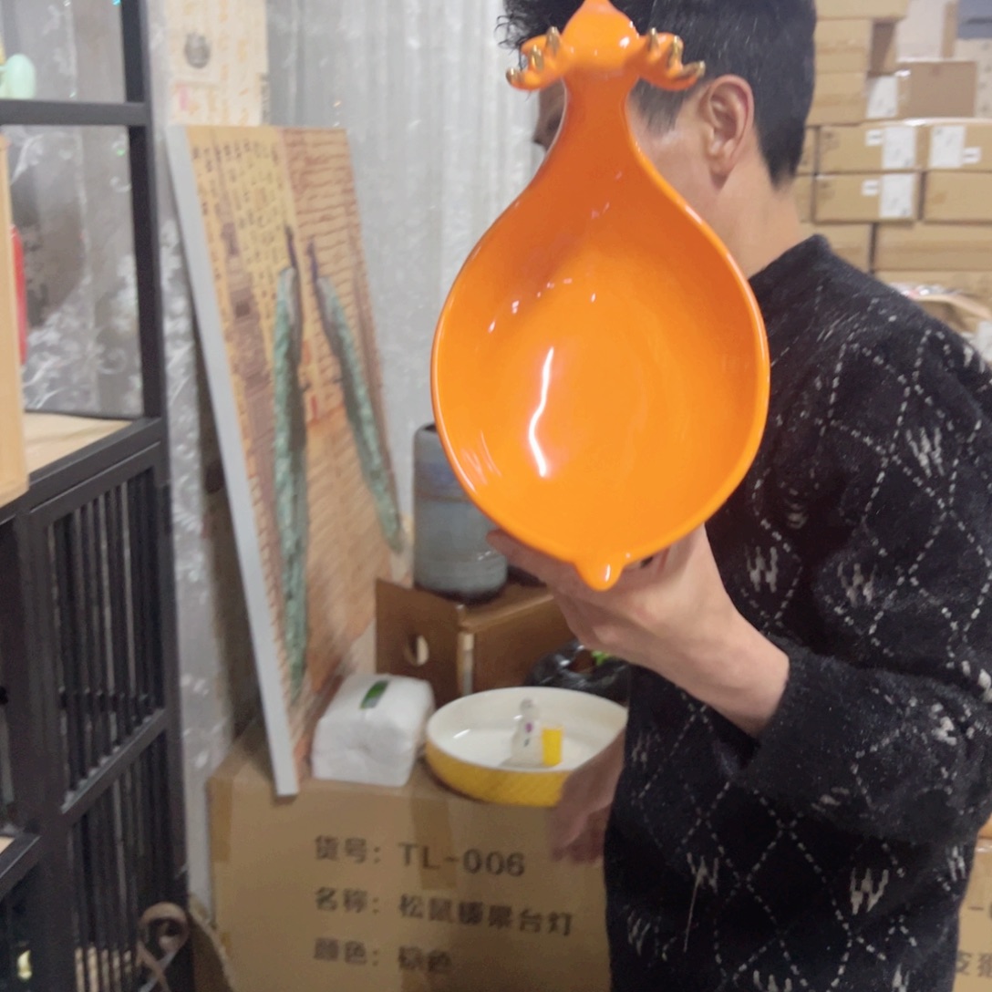 红陶红陶红陶红陶l橙色鹿收纳