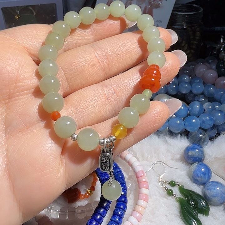 和田玉（青玉）未镶嵌手链