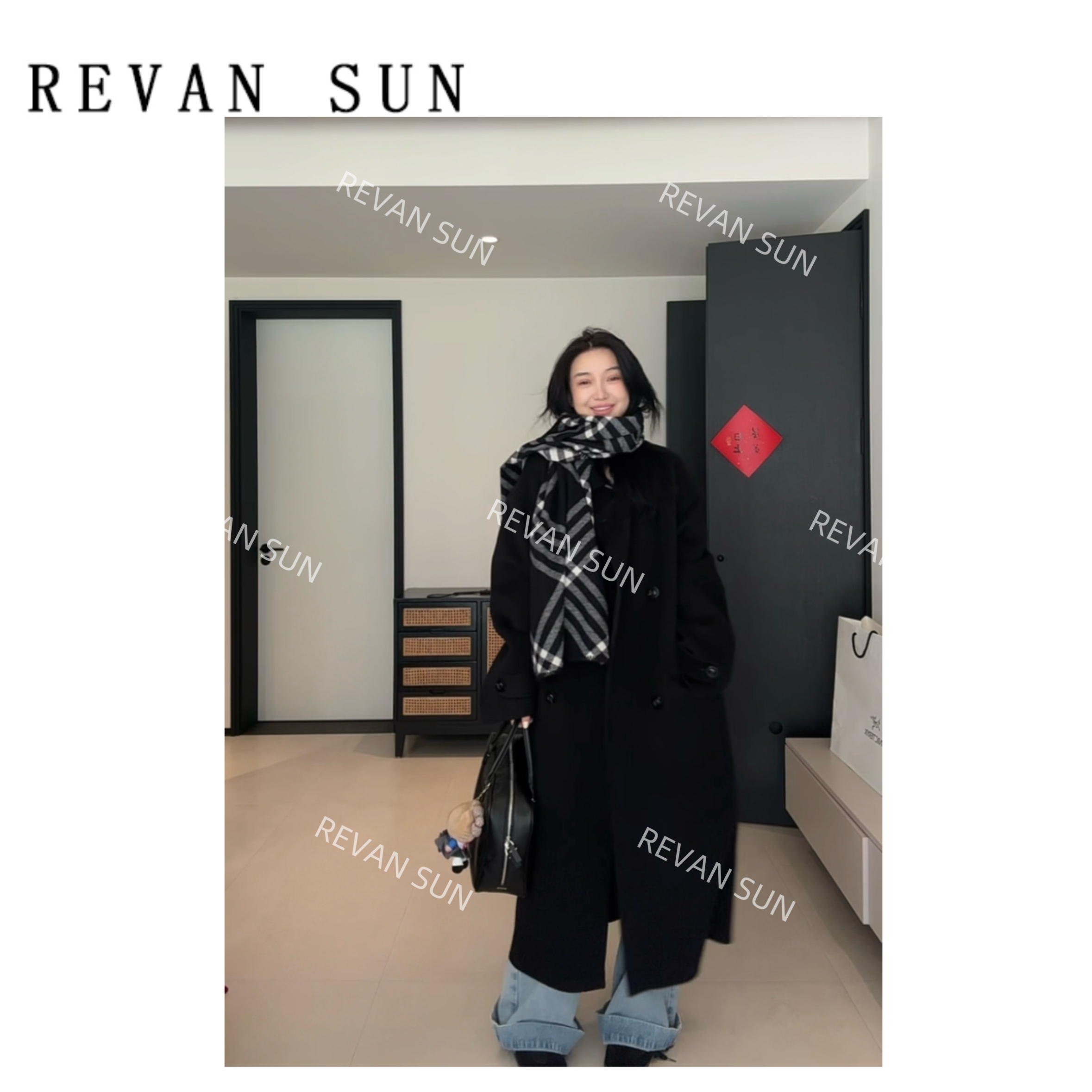 REVAN SUN -大骨架穿搭 翻领羊毛大衣S1020