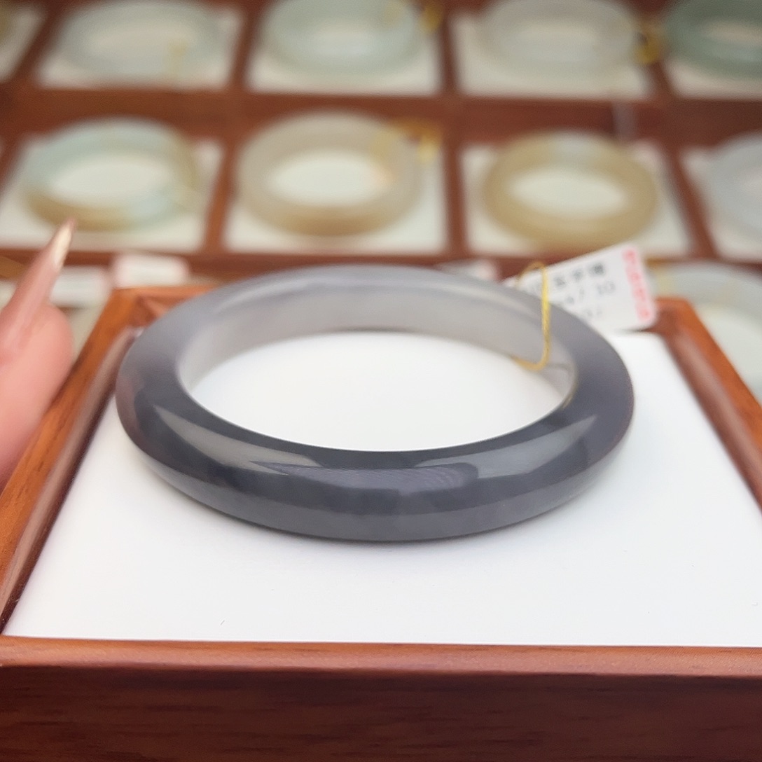 和田玉未镶嵌手镯54.5