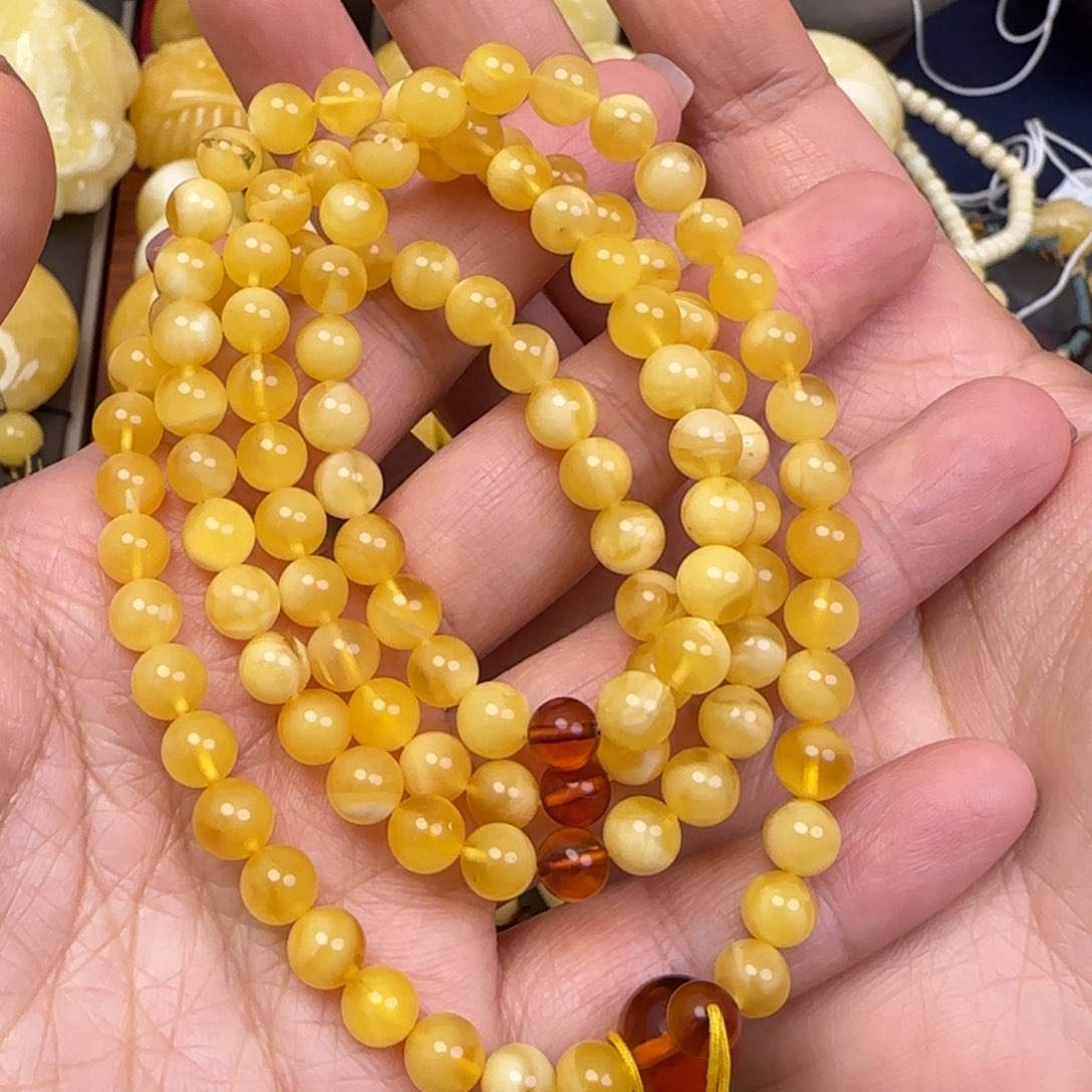 蜜蜡颈饰未镶嵌天然蜜蜡