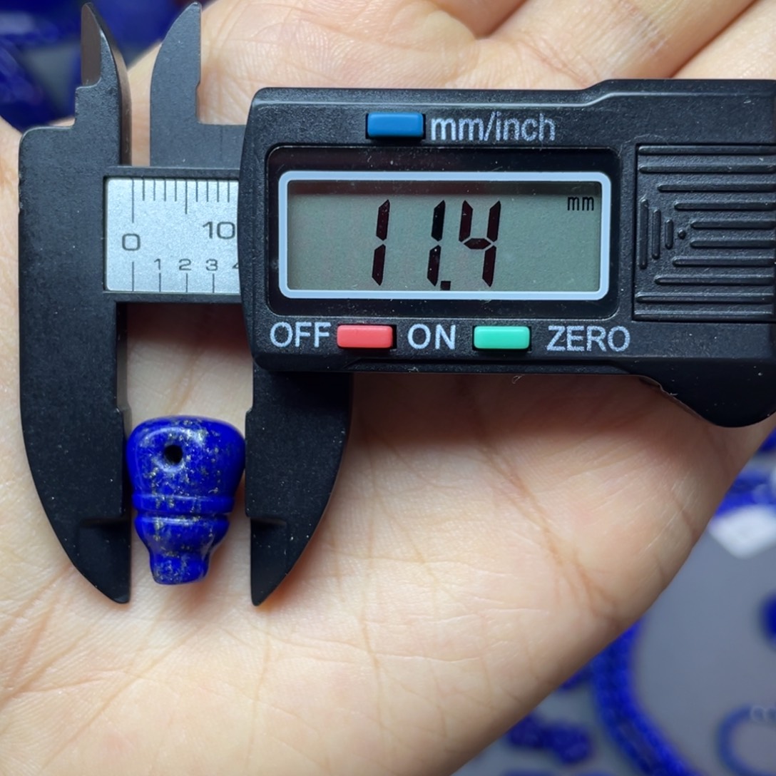 青金石未镶嵌11×16mm三通配饰